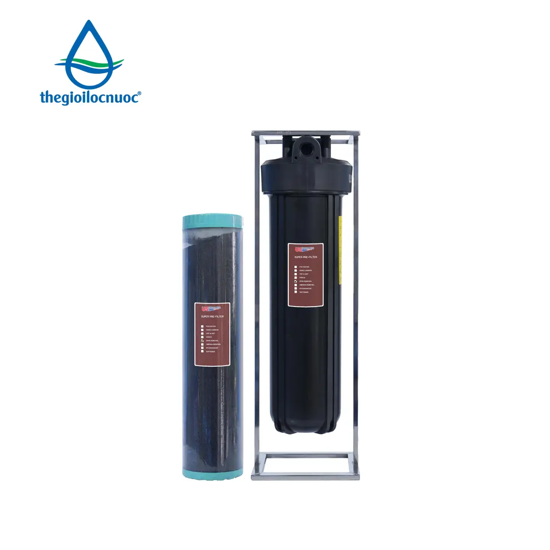 Bộ lọc xử lý sắt USTopwater 20 inches béo, Model: Fera-45-AS, Công suất 1200 lít/giờ, Vỏ nhựa