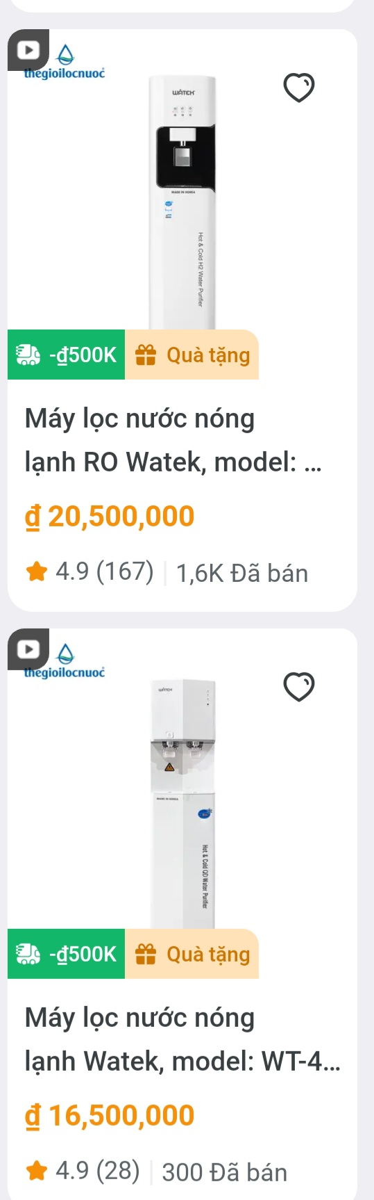 Máy nóng lạnh Watek RO Watek 